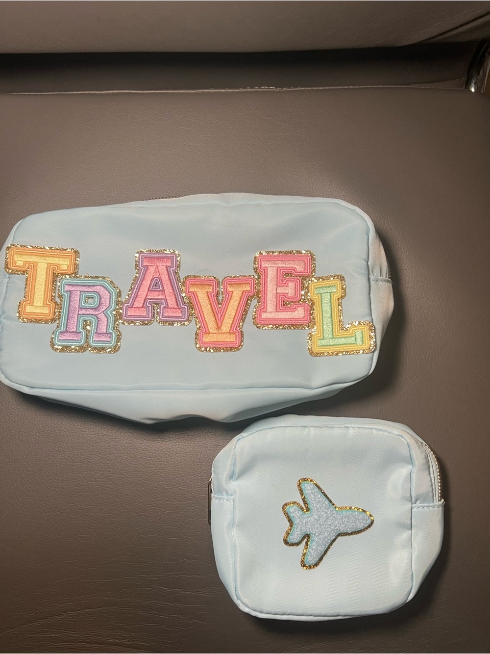 Blue Travel Pouch Set with Stoney Clover patches